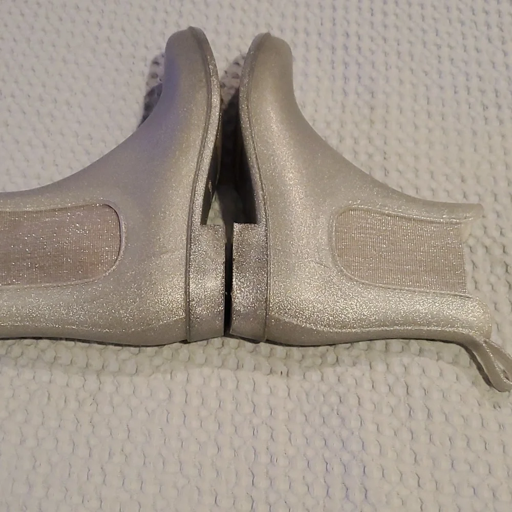 J. Crew Mercantile Chelsea Silver Booties Size 8 (#6)
